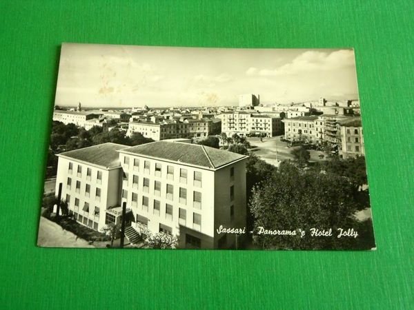 Cartolina Sassari - Panorama e Hotel Jolly 1957