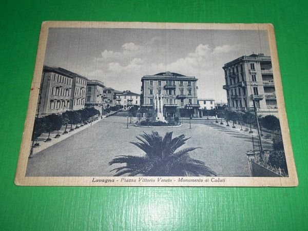 Cartolina Lavagna - Piazza Vittorio Veneto - Monumento ai Caduti …
