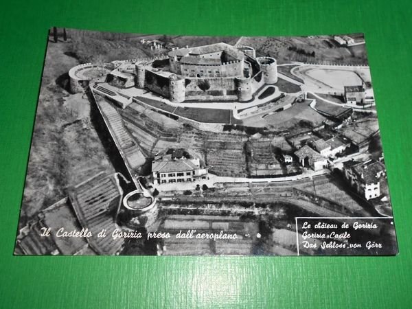 Cartolina Gorizia - Il Castello preso dall' aeroplano 1955 ca