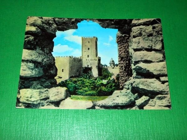 Cartolina Erice - Le torri dall' acropoli 1966