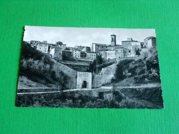 Cartolina Volterra - Panorama con la Porta Docciola 1950 ca
