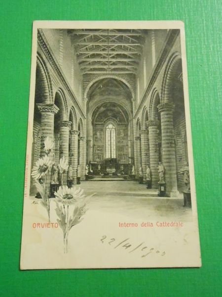 Cartolina Orvieto - Interno della Cattedrale 1903 | Immagine principale