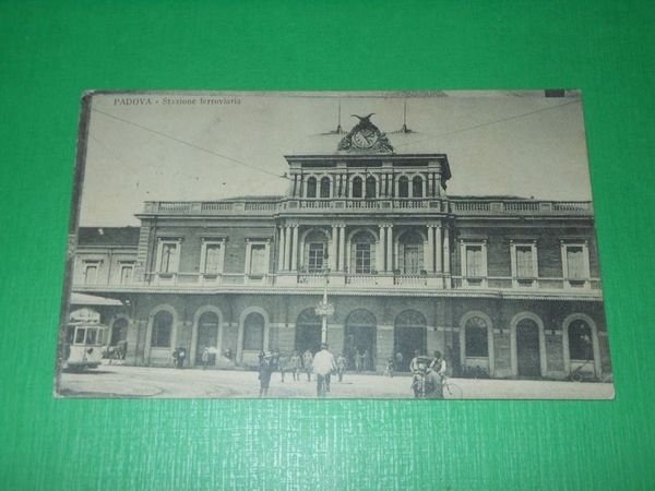 Cartolina Padova - Stazione Ferroviaria 1916