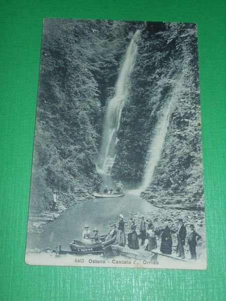 Cartolina Osteno - Cascata dell' Orrido 1907