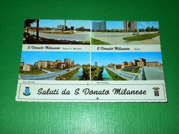 Cartolina Saluti da S. Donato Milanese - Vedute diverse 1965 …
