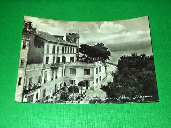 Cartolina Riviera delle Palme - Loano - Albergo Miramare 1955