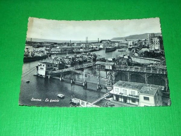 Cartolina Savona - Le funivie 1956