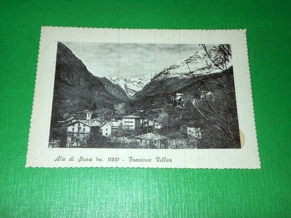 Cartolina Ala di Stura - Frazione Villar 1957