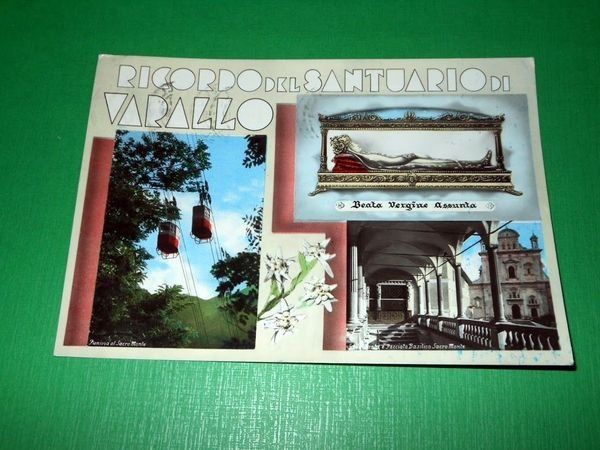 Cartolina Ricordo del Santuario di Varallo - Vedute diverse 1963