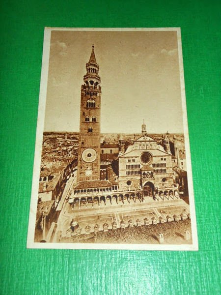 Cartolina Cremona - Torrazzo e Duomo 1925 ca