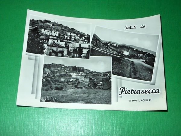 Cartolina Saluti da Pietrasecca ( L'Aquila ) - Vedute diverse …