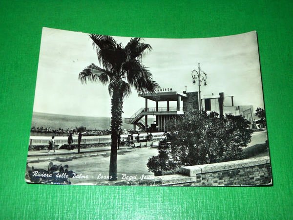 Cartolina Loano - Bagni Saitta 1958