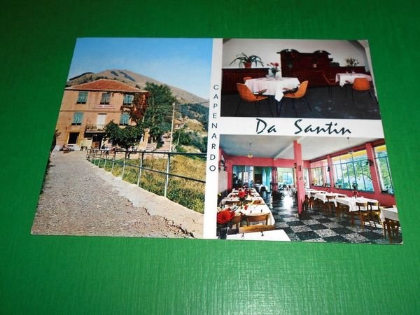 "Cartolina Capenardo di Davagna - Trattoria Cacciatori "Da Santin" 1965 …