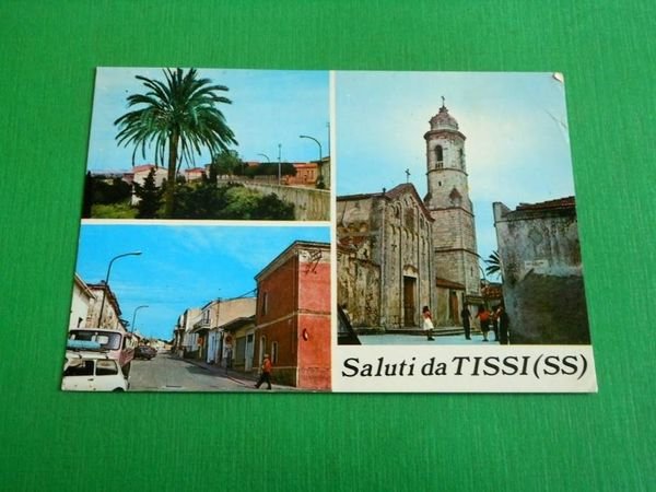 Cartolina Saluti da Tissi ( Sassari ) - Vedute diverse …