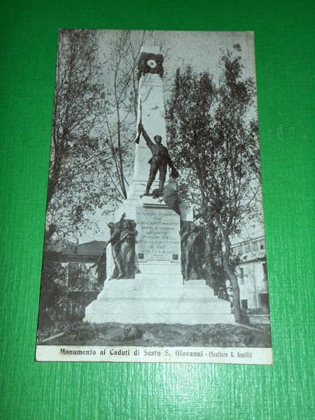 Cartolina Sesto S. Giovanni - Monumento ai Caduti 1925