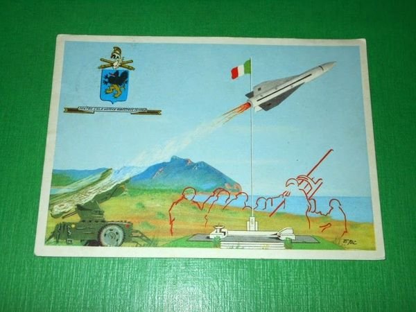 Cartolina Sabaudia - Scuola di Artiglieria Controaerei 1966