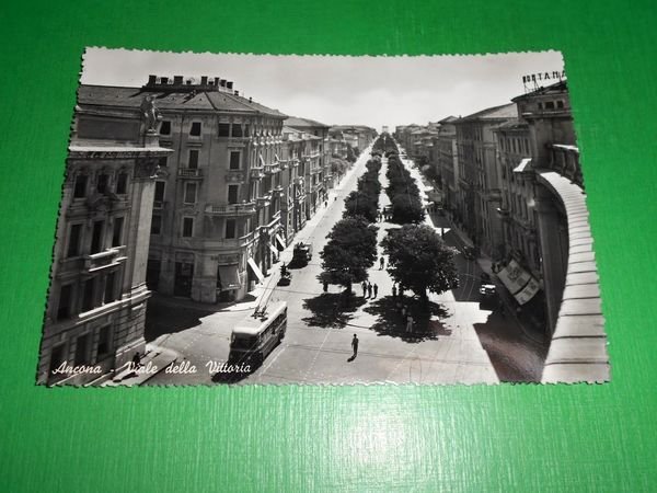 Cartolina Ancona - Viale della Vittoria 1955 ca