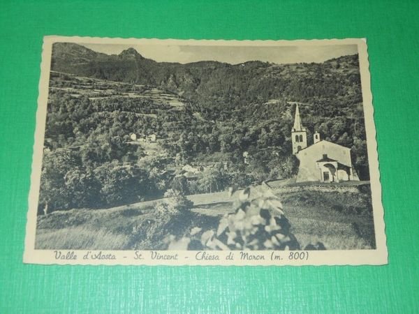 Cartolina Valle d' Aosta - St. Vincent - Chiesa di …