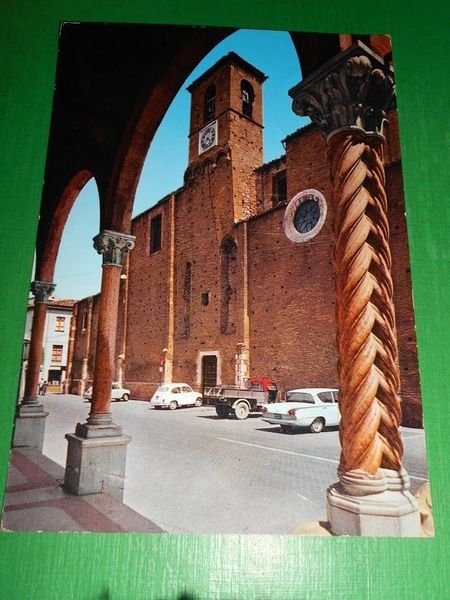 Cartolina Teramo - Largo Melatini - Chiesa Sant'Antonio 1964.