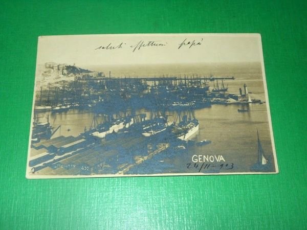 Cartolina Genova - Scorcio del Porto 1903 | Immagine Gallery 1