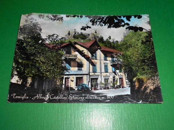 Cartolina Torriglia - Albergo Castello 1959.