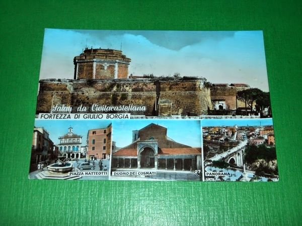 Cartolina Saluti da Civita Castellana - Vedute diverse 1959 | Immagine principale