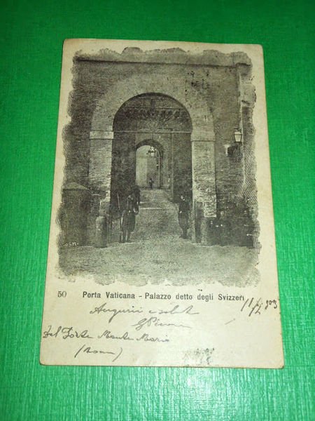 Cartolina Porta Vaticana - Palazzo detto degli Svizzeri 1903 | Immagine principale