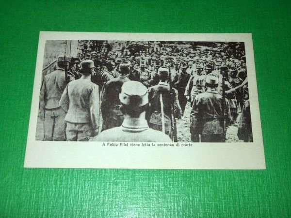 Cartolina WWI Irredentismo - A Fabio Filzi viene letta la … | Immagine principale