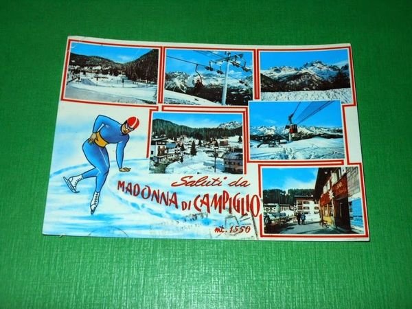 Cartolina Saluti da Madonna di Campiglio - Vedute diverse 1964