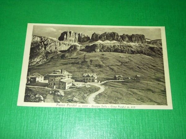 Cartolina Passo Pordoi - Gruppo Sella - Cima Pordoi 1930 … | Immagine principale