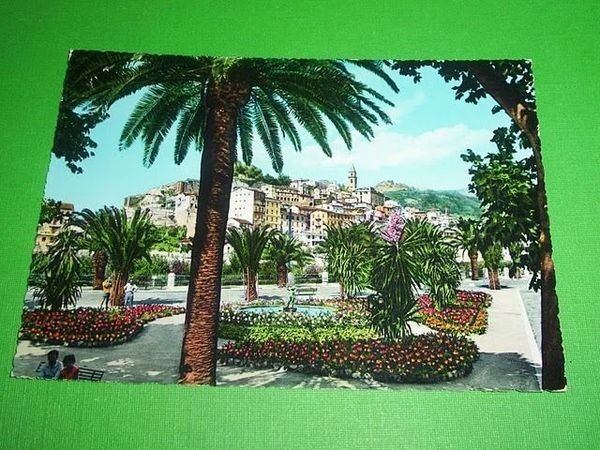 Cartolina Ventimiglia - Città Vecchia dai Giardini 1963