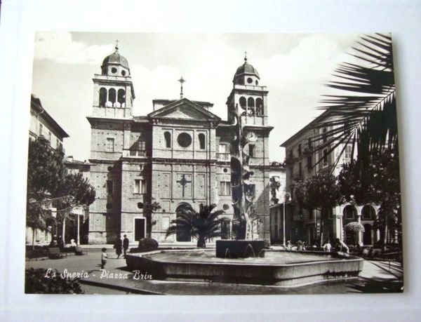 Cartolina La Spezia - Piazza Brin 1950 ca