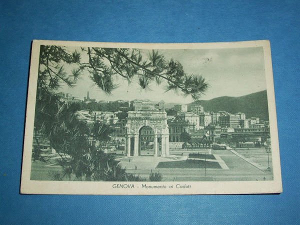 Cartolina Genova - Monumento ai Caduti 1937.