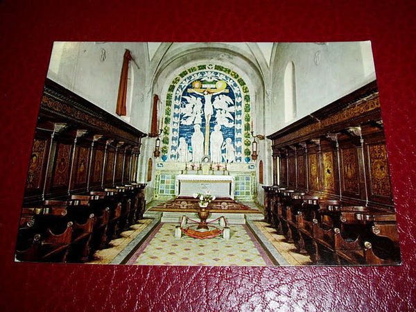 Cartolina Arezzo - Interno Santuario della Verna 1987