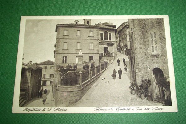 Cartolina Repubblica di S. Marino - Monumento Garibaldi e Via …