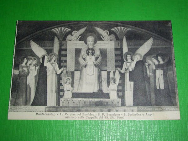Cartolina Montecassino - La Vergine col Bambino - Cappella del …