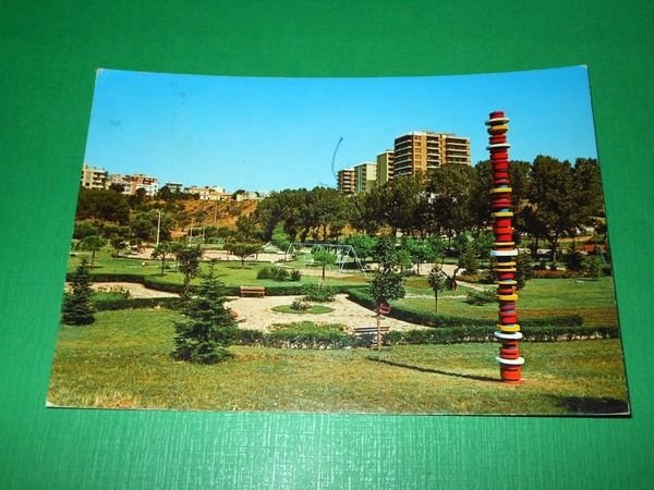 Cartolina Termoli - Villa Comunale - Giardini pubblici 1974
