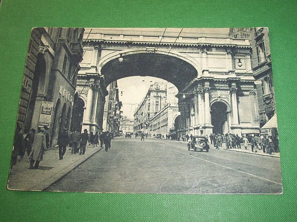 Cartolina Genova - Ponte Monumentale e Via XX Settembre 1950 …