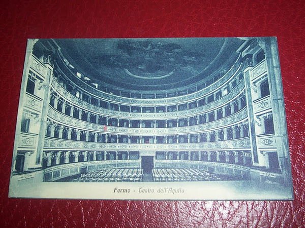 Cartolina Fermo - Teatro dell' Aquila 1920 ca. | Immagine principale