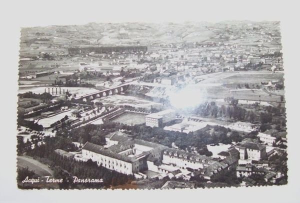 Cartolina Acqui Terme - Panorama generale 1950 ca