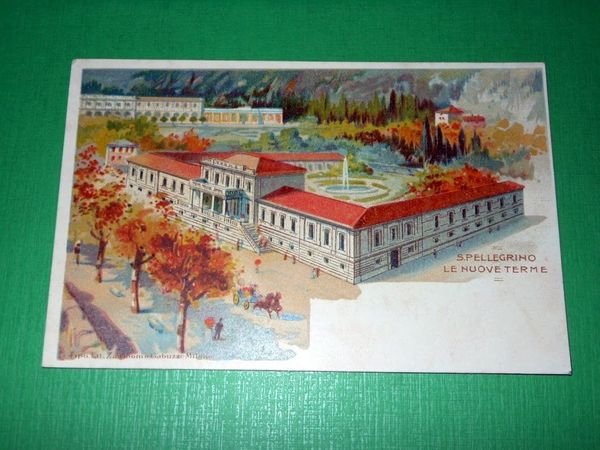 Cartolina S. Pellegrino - Le nuove terme 1910 ca