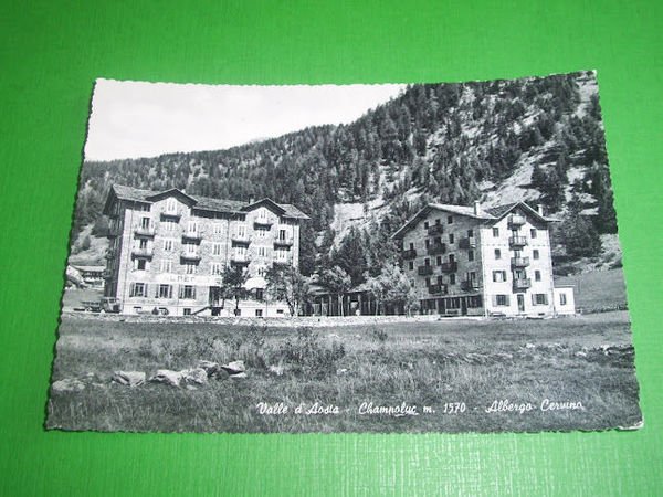 Cartolina Valle d' Aosta - Champoluc - Albergo Cervino 1950 …