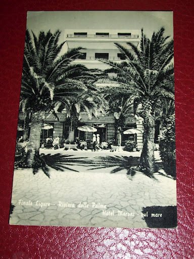 Cartolina Finale Ligure - Hotel Moroni 1955.