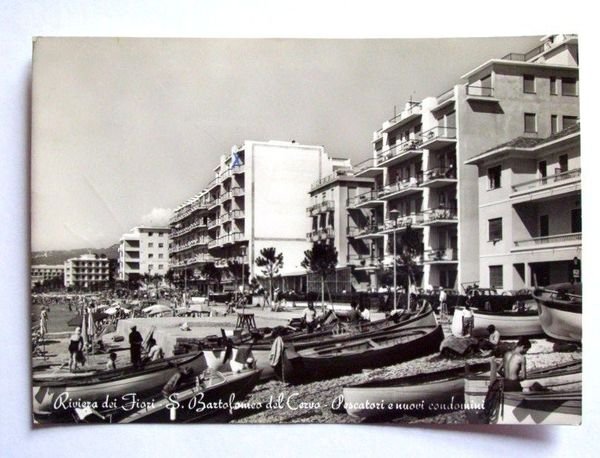 Cartolina S. Bartolomeo del Cervo - La spiaggia 1961