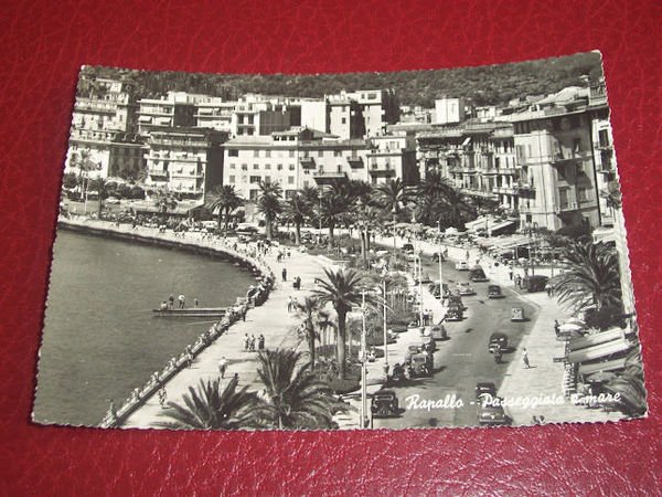 Cartolina Rapallo - Passeggiata a mare 1962
