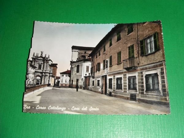 Cartolina Bra - Corso Cottolengo - Casa del Santo 1955 …