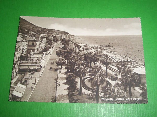 Cartolina Varazze - Corso Matteotti 1950 ca