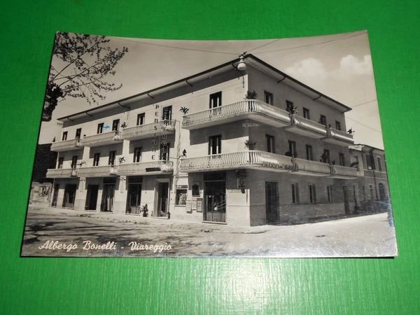Cartolina Viareggio - Albergo Bonelli 1954