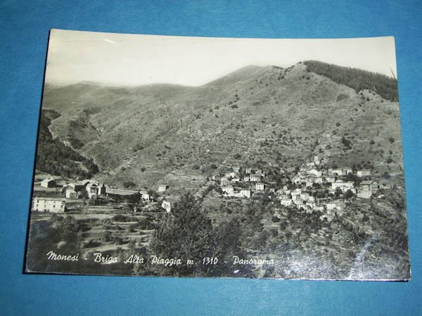 Cartolina Monesi - Briga Alta Piaggia - Panorama 1956