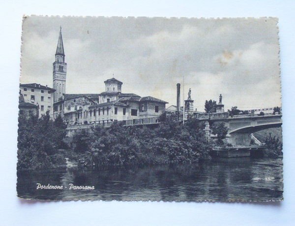 Cartolina Pordenone - Panorama -- 1953